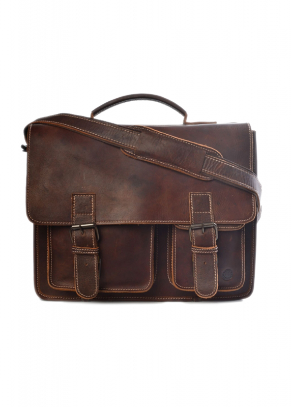 Leder Aktentasche XL braun